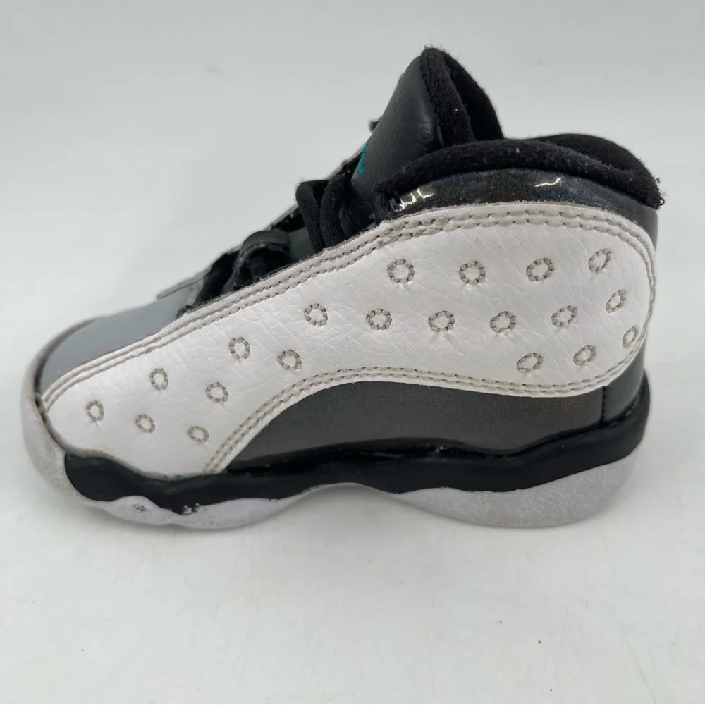 Nike Unisex Kids Air Jordan Retro 13 XIII Baron-Size 5 C -White Black 414581-115